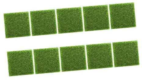 VINTORKY 10pcs Lifelike Artificial Grass Mats Simulated Grass for DIY Landscape Decor Underlay for Artificial