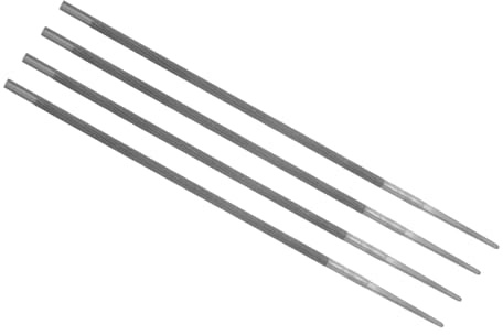 CoCud Lime pour Tronçonneuse, Lime de 13/64 avec 9,65 de Longueur Totale, Acier au Carbone Qualité Double Coupe - (Applications : pour la Réparation d'Objets), Lot de 4 Pièces