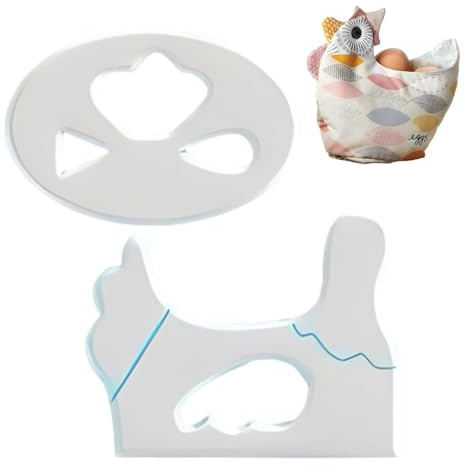 Hängende Korb-Vorlage – Eierkorb in Hennenform, Eierkorb, kreative Hühner-Eierkorb-Vorlage, Quilt-Eierkorb-Taschen-Vorlagen, wiederverwendbare harte Eierkorb-Vorlagen zum Nähen