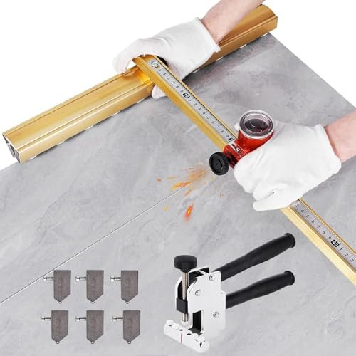 Cortador Profesional de Azulejos de cerámica de Porcelana, Cortador Manual de Azulejos, Herramientas manuales Grandes para Cortador de Azulejos en T, Cortador de Vidrio para Piso de Espejo d
