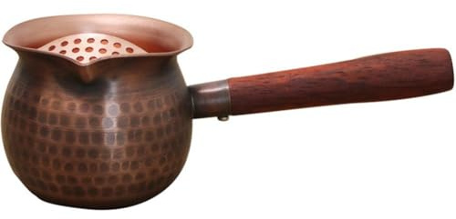 Pure Copper Milk Pot Hammered Justice Cup Portable Tea Kettle Kichen Tea Maker for Hotel Office Household Restaurant
