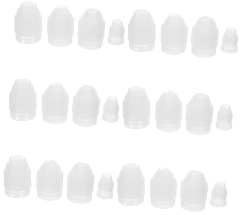 ABOOFAN 24pcs Piping Bag Couplers Decorating Nozzle Adapters for Buttercream Icing Cake Piping Bags and Nozzles