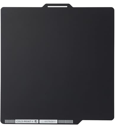 ANTINSKY Kalt-PEI-Druckbett für Bambu-Lab 3D-Drucker X2D P2S P1S P1P X1C X1E A1, zweiseitig 257,5 × 257,5 mm, energiesparendes Niedertemperatur-Drucken, stark haftende Plattform, ohne Kleber, schwarz