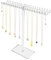 MADGININE Necklace Stand,Jewelry Stand,Transparent Hanging Necklace Holder,Jewellery Holder with Bilateral Hooks,Clear Necklace Display Stand for Bracelets Chains Earrings Rings