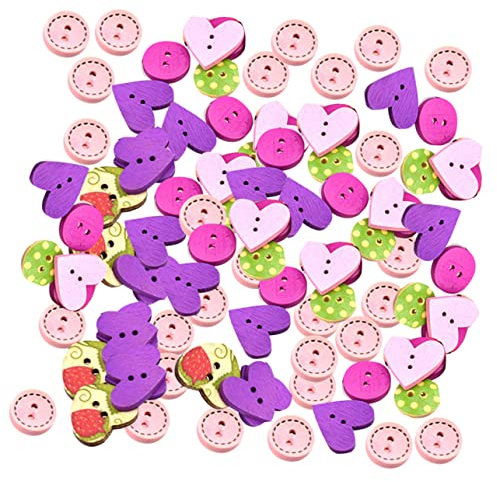 PHENOFICE 100St Knöpfe annähen DIY-Knöpfe Blumenknöpfe Knöpfe nähen Craft-Scrapbooking-Schaltfläche Knopf zum Nähen selber machen stoffpuppen sewing accessories dekoringe Hölzern