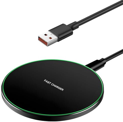 Caricatore Wireless 20W Compatibile con i-Phone 12/13/14/15/16, Caricabatterie senza fili Rapido per Sam-sung Galaxy S24/S23/S22/S21/S20, Supporta Ricarica Qi, Base Ricarica Wireless Senza Fili Veloce