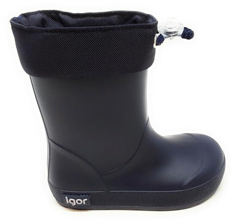 Generico Botas de lluvia Igor con deslizador modelo Yogi Cuello azul marino de goma con suela antideslizante, turquesa, 26 EU