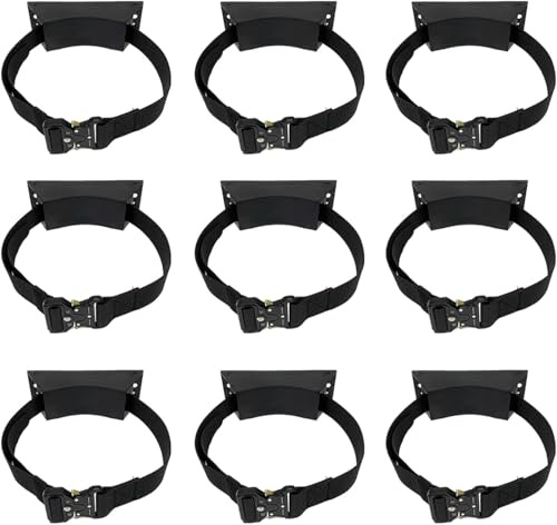 Support for bouteilles d'oxygène et d'acétylène avec vis/sangles for le stockage et l'organisation des bouteilles(Black,9pcs)
