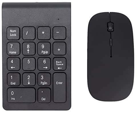Funien Tecnologia Wireless con Tastierino Numerico, Combinazione Mouse con Tastierino Numerico Sensibile da 1200 DPI per Casa e Ufficio