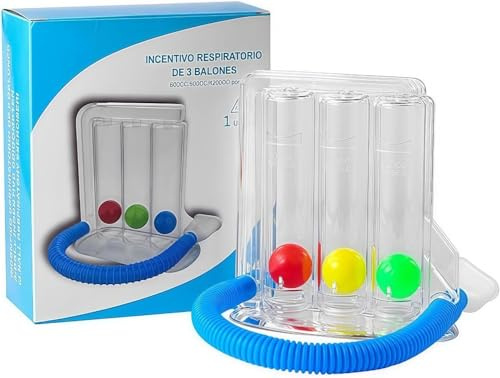 Triflow Atemtrainer,Atemtrainer Lungentrainer mit 3 Bunten Bällen