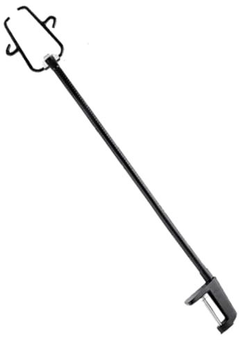 UKCOCO Support de Sèche-cheveux à Pince en Acier Inoxydable 60 Cm, Étagère Réglable pour Sèche-cheveux de Comptoir, Accessoire Mains Occupées pour Toilettage et Coiffure D’animaux,