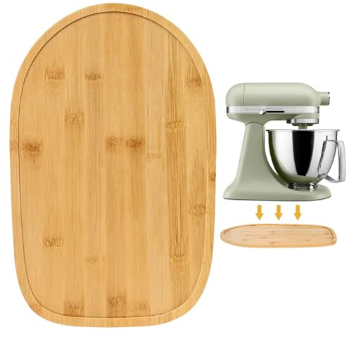 ASSRECT Bamboo Sliding Board for KitchenAid Artisan 4.5-5QT Stand Mixer | Bamboo Appliance Slider Mat, Stand Mixer Slider Pad for Kitchen Mixer & Food Processor, Countertop Protector Accessories