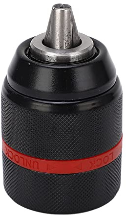 Rengue Portabrocas Autoajustable sin Llave 2-13 Mm 1/2-20UNF Montaje JT33 de Alta Resistencia con Construcción de Metal para Taladro Manual Eléctrico y Taladro de Banco (Redondo 58 mm /,3 pulg.)