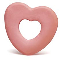 Lanco 8424678905023 Beißring Herz; 100% Naturkautschuk, rosa, 200 g