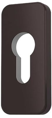 Premium Zylinder Schutzrosetten Rosetten Schließzylinder, Farbe:Braun RAL 8019, Form:Rechteckig