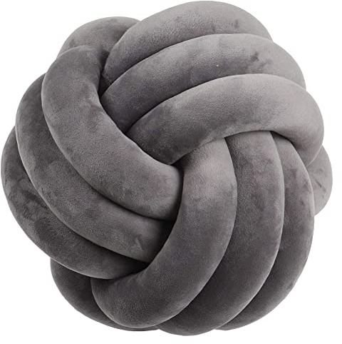 Ardorman Plush Throw Knotted Pillow, Handmade Round Pillow Knotted Bedroom Decor, Couch Throw Pillow for Both Home Decor & for Children