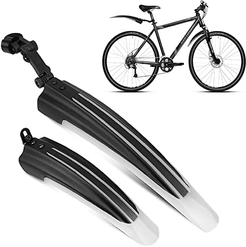 Fahrrad Schutzblech Set 20-26 Zoll Verstellbarer Spritzschutzset Vorne Hinten Schmutzfänger MTB Quick Release Befestigung Steck Kotflügel zum Schutz vor Spritzwasser Schmutz für Mountainbike Citybike