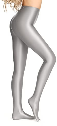SOFSOT 200D Opaque Brillant Collants, Plat Pilates Yoga Pantalons Taille Haute Leggings pour Femmes.