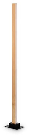 Ideal Lux CRAFT Dimmbare LED-Stehleuchte Holz, eingebauter Schalter, 3000K
