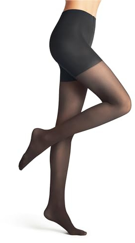 FALKE Damen Strumpfhose Rib Shaping 50 DEN W Ti halb-blickdicht mit Shapingeffekt 1 Stück, Grau Graphite 3146, S-M