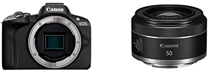 Canon R50 Mirrorless Camera with RF 50mm F1.8 Lens