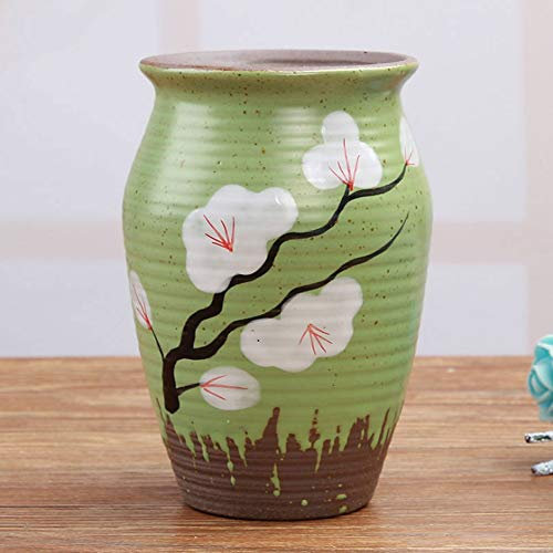 Vaso da fiori in ceramica Fatto a mano Carnoso Traspirante Alto Colorato Fioriera retrò Semplicità creativa di gres di medie dimensioni Vecchio mucchio Cactus Vaso in ceramica Vaso da fiori Fioriera