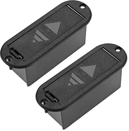 OTOTEC 2 pièces Boîtier de batterie 9 V pour micro actif de guitare, Pack de piles 9 volts, Boîtier de batterie pour guitare, Accessoires de guitare 81x29x30mm Style A