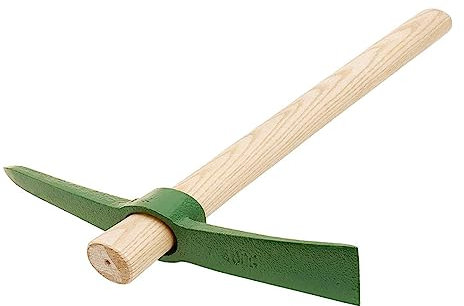 FUNOMOCYA Spitzhacke Für Garten Mit Holzgriff Stahlhacke Für Bodenbearbeitung Kompakte Handhacke Als Gartengerät Für Erdauflockern Und Graben