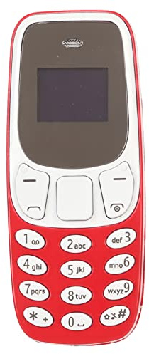 Das Kleinste Telefon der Welt, Freisprecheinrichtung, Bluetooth-Dialer, Dual-SIM-Karte, Entsperrtes GSM-2-in-1-Handy (Rot)