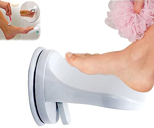 GYORI Fußstützenständer Für Die Dusche,Fußstütze Mit Saugnapf,duschfußstütze-badezimmerfußstütze,duschpedal,fußstütze Dusche, Badezimmer-Duschpedal,für Badezimmer, Dusche, Rasierhilfe