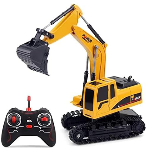 Ruutcasy Ferngesteuerter Bagger, Spielzeugbagger, Baggers, Spielzeug, Ingenieur-Sandbagger, Baufahrzeug, ferngesteuertes Bagger, Spielzeugautos für Kinder