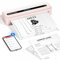 ItriAce Impresora Térmica A4 - Impresora Bluetooth, Impresora Sin Tinta para Oficina, Estudio, Hogar, Viajes, Compatible con Ordenadores Portátiles y Teléfonos - Rosado