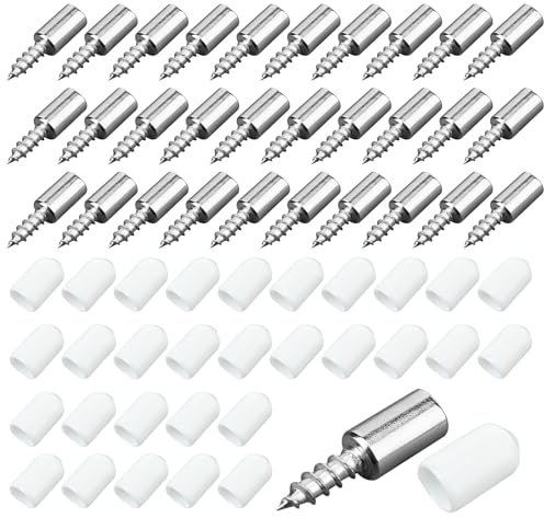 Regalbodenträger Bodenträger 60 Stück Selbstschneidende Schrauben Einlegeboden Halter Regalbodenhalter für Möbel, Schränke