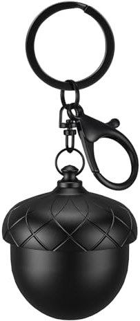 Aufew Mini pilulier portable de voyage avec porte-clés, boîte à comprimés en aluminium résistant à l'humidité, pour médicaments quotidiens, vitamines (forme de gland)