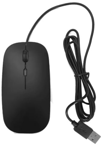 S-New-Mice-B Wired USB Optical Mouse USB Mouse Ageless Wired Mice for Mac Laptop Computer Durable long lasting Mouse With Led Light USB Computer Slim Mice Black