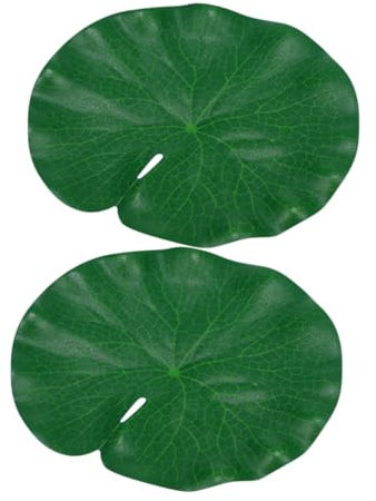 MOBUTOFU 2stücke Künstliche Lotusblätter Dekoration Simulierte Lotusblätter Für Teich Aquarium Und Garten Realistische Schwimmende Pflanzen Für Dekoration Und Fische