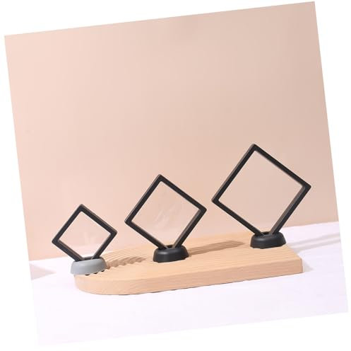 MYSUNBAR Set mit 5 transparenten 3D-Display-Ständern für Challenge Münzen, AA-Medaillons, Antiquität, Schmuck (inkl. Sockel) (9 x 9 cm)