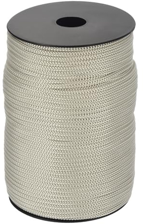 QUARKZMAN Corda Polipropilene 4mm, 100m Corda in Nylon Cava Intrecciata Multiuso per Stendibiancheria, Tapparella, Campeggio, Escursionismo, Esterno, Cammello