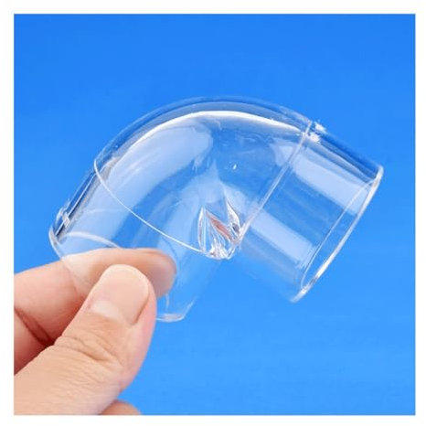 LEFTART Transparente 90°-Winkel-Rohrverschraubungen aus Acryl, for Aquarium-Wasserrohrverbinder, Gartenbewässerungsverbindung, Aquarium-Zubehör(Inner Dia 50mm)
