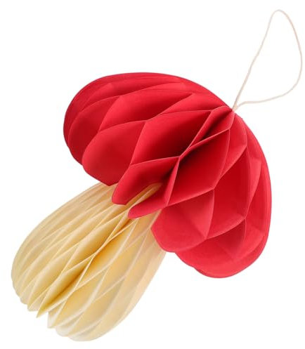 HOMSFOU Adorno de bola de panal en forma de hongo, decoración versátil para fiestas de cumpleaños, bodas, celebraciones, diversión y duradero, decoración colgante de hongos para planificadores de
