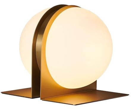 da da Tavolo Creativa Moderna Semplice in Vetro con Design a Luna a LED, Luce da Comodino per Camera da Letto, Studio, casa, Ufficio, Lettura