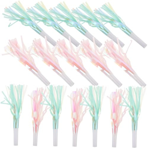 FUNOMOCYA 18 Piezas Accesorios de botes de dragón graznadores de fiesta sopladores de fiesta matracas para matracas Generador de ruido Papel blanco