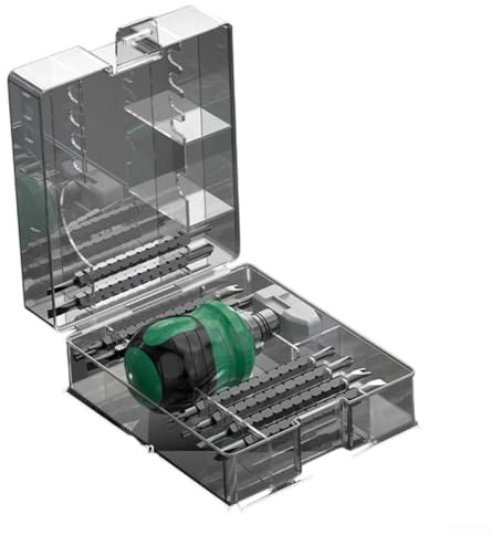 Set di cacciaviti a cricchetto ergonomici con forte magnetismo e sistema a cricchetto a tre posizioni, progettato per rapidi cambi di punte e manipolazione precisa delle viti (18 in 1)