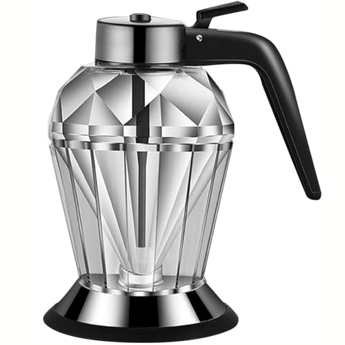 Lepidi 200ML Dispensador Miel y Jarabe, Dispensador de miel de Cristal, Vidrio, para Guardar Jarabe y Mantener la Miel Fresca