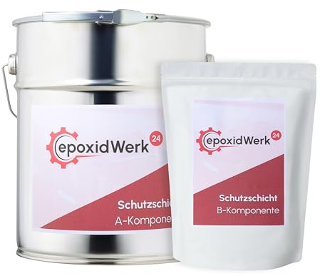 Transparente 2K Epoxidharz Versiegelung für Epoxidharzböden – Seidenmatte Schutzschicht für Fußböden, Garagenböden & farbige Epoxidbeschichtungen – Kratzfest, UV-stabil, lösemittelfrei
