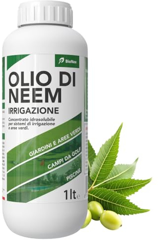 BioNee Olio di Neem Speciale Irrigazione 1L – Concentrato Idrodispersibile per Sistemi di Irrigazione e Aree Verdi