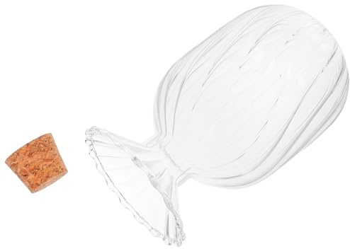 ULDIGI Bote de Vidrio Tapa en Forma de Hélice para Chimenea, Fácil de Limpiar y Organización de Pequeños Objetos Diseño Transparente Elegante para Cocina