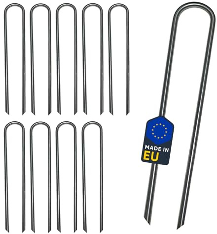 Clever Leon Edelstahl Zeltheringe 10 Stück 30 cm Sturmheringe 6 mm | Massive Edelstahl Heringe rostfrei für Camping, Zelte, Pavillons und Garten, stabile Bodenanker bei Wind und Wetter