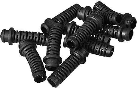 sourcingmap 10pcs 6mm Inner Dia PVC Strain Relief Cord Boot Protector Power Tool Hose Black
