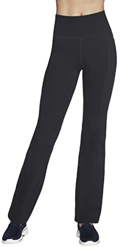 Skechers Womens Go Walk Evolution II Flare Pant Leggings, Black, XL UK
